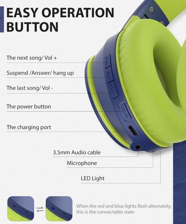 Foldable Wireless Earphones with Mic and Travel Case - Image 53