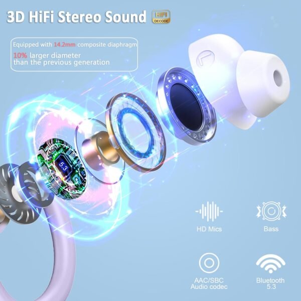 IP7 Waterproof with ENC Noise Cancelling Mic Bluetooth Earbuds - Image 10