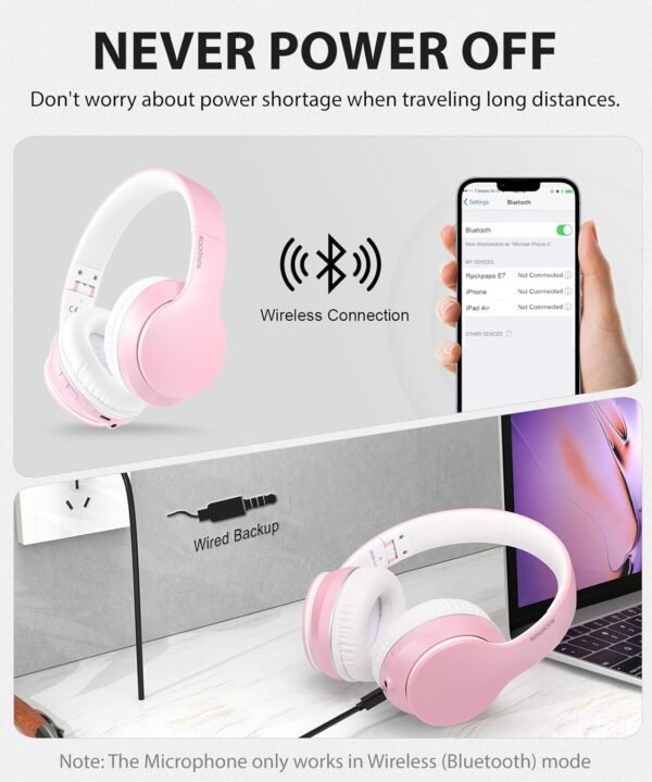 Foldable Wireless Earphones with Mic and Travel Case - Image 41