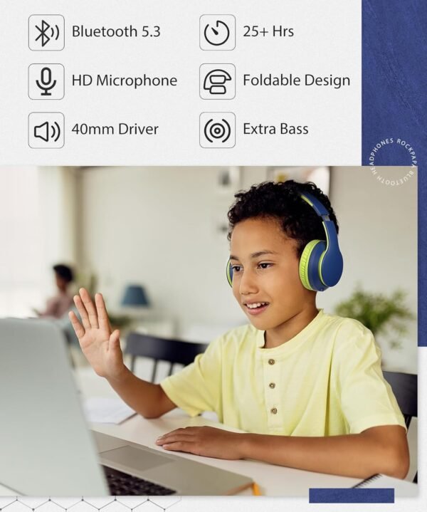 Foldable Wireless Earphones with Mic and Travel Case - Image 55