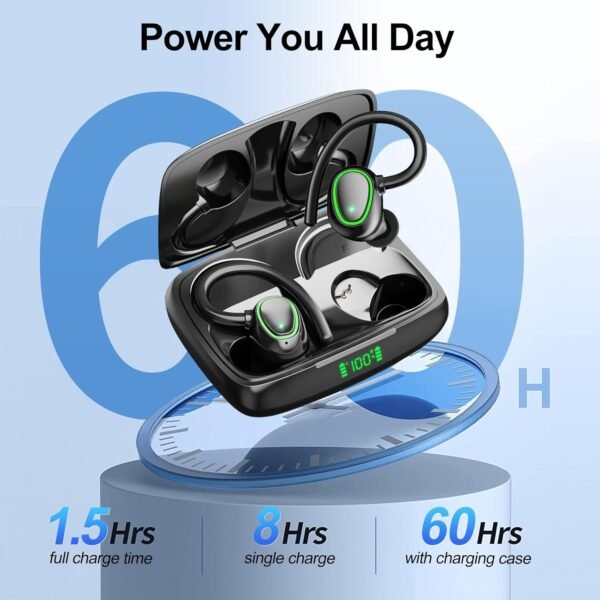 IPX6 Waterproof Stereo Bass Over-Ear Wireless Bluetooth Headphones - Image 3