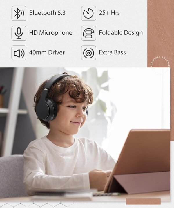 Foldable Wireless Earphones with Mic and Travel Case - Image 26