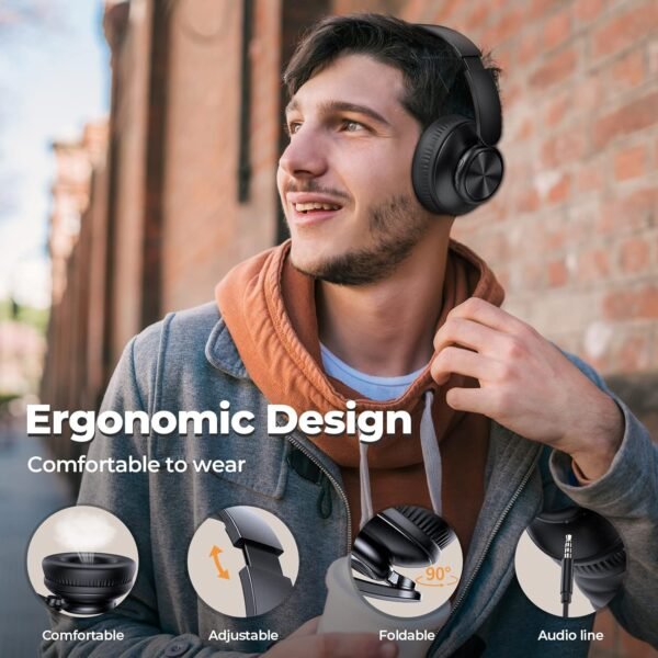 Deep Bass V8 Lightweight Foldable Wireless Bluetooth Headphones - Image 4