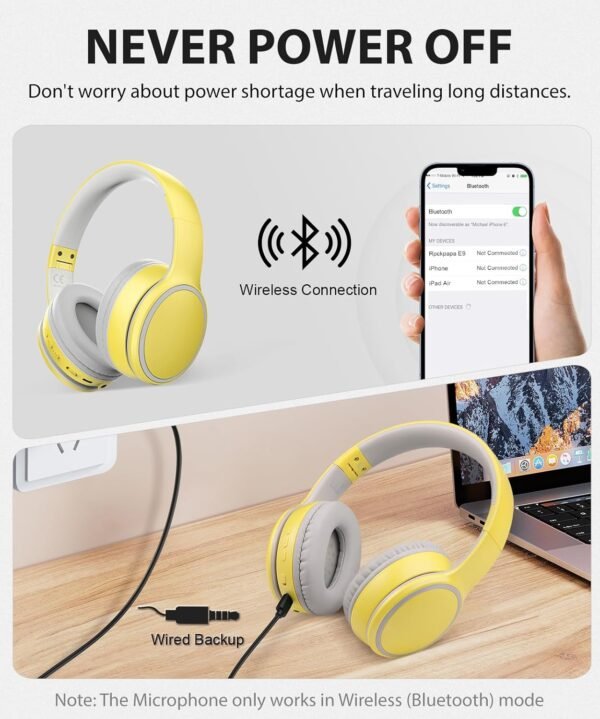 Foldable Wireless Earphones with Mic and Travel Case - Image 14
