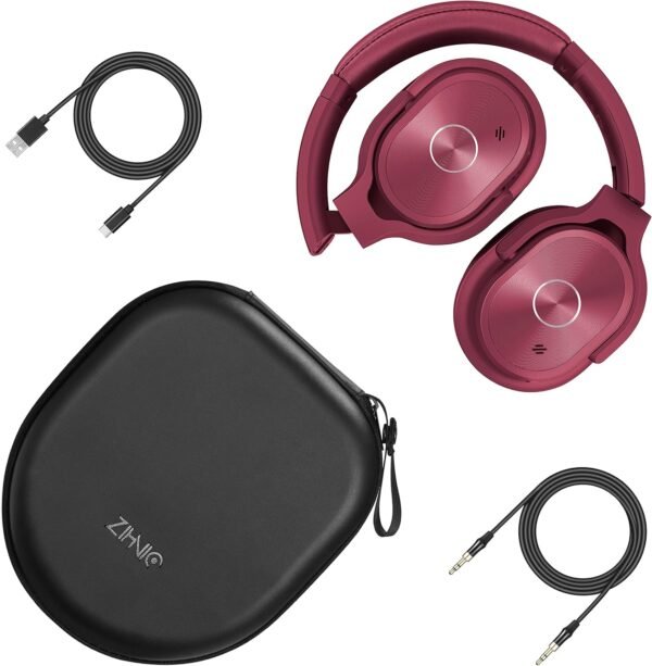 Active Noise Cancelling Deep Bass Hi-Fi Stereo Wireless Bluetooth Over-Ear Headphones - Image 12