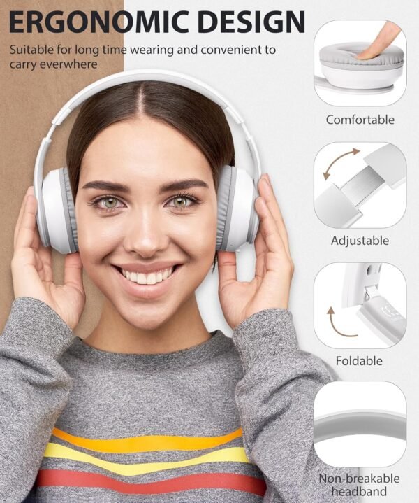 Foldable Wireless Earphones with Mic and Travel Case - Image 45
