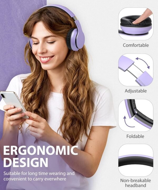 Foldable Wireless Earphones with Mic and Travel Case - Image 59