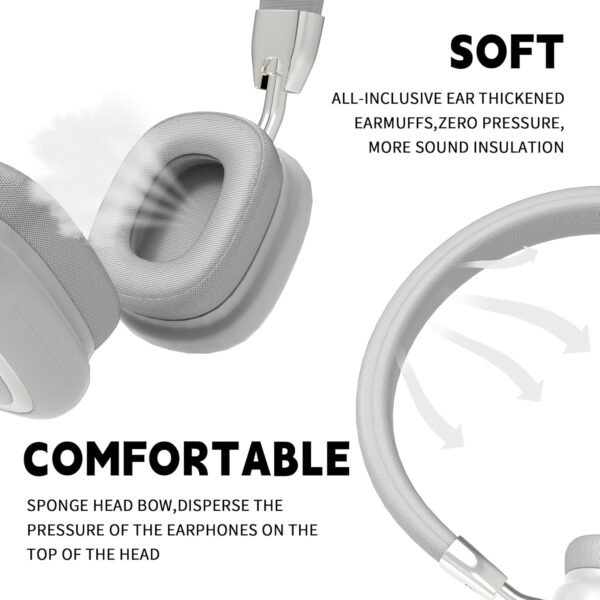 HiFi Stereo Foldable 5.3 Wireless Bluetooth Noise Cancelling Headphones - Image 2
